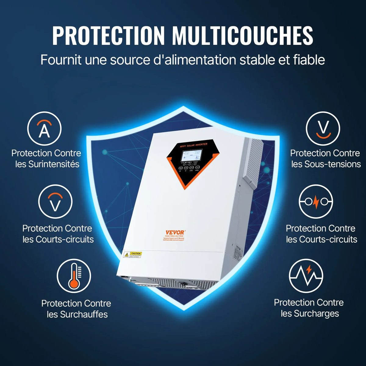 VEVOR Hybrid Inverter 5500W — MPPT 100A, off-grid