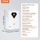 VEVOR hibrīdais saules invertors, 5500 W, tīra sinusoīda autonomais (off-grid) invertors-lādētājs, 230 V maiņstrāva, viss vienā risinājums ar iebūvētu 100 A MPPT saules uzlādes kontrolieri, atbalsta hibrīdo uzlādi no saules enerģijas un elektrotīkla.