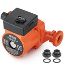VEVOR LPS25-4S-180 karstā ūdens cirkulācijas sūknis, 220 V, 72 W, 50 l/min, 3 ātrumu cirkulācijas sūknis ar 38 mm NPT vītņotu pieslēgumu, klusa darbība mājas ūdens sildītāja sistēmām