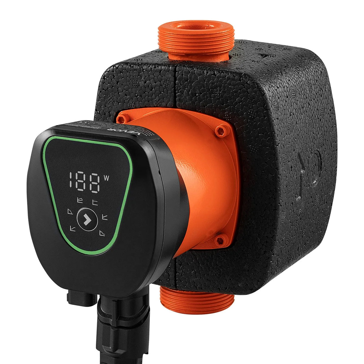VEVOR LPS25-11PA/180 High-Efficiency Circulation Pump, 117 l/min, Max Head 11 m, Cast Iron Hot Water Recirculation Pump with Threaded Connection and Check Valve, Quiet Operation for Home Heating Systems