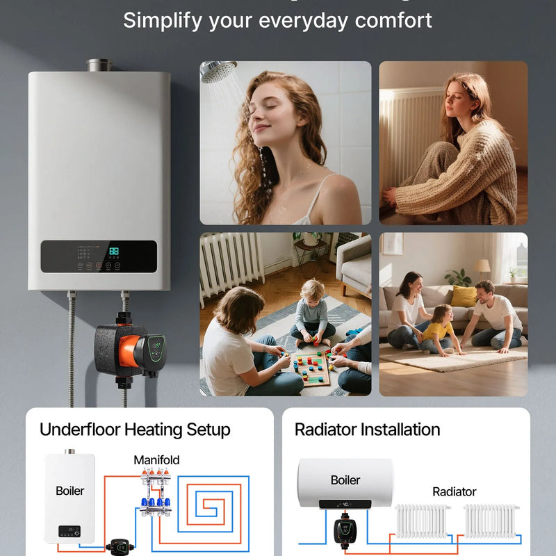 VEVOR LPS25-11PA/180 augstas efektivitātes cirkulācijas sūknis, 117 l/min, maks. pacēlums 11 m, čuguna karstā ūdens recirkulācijas sūknis ar vītņotu pieslēgumu un pretvārstu, klusa darbība mājas apkures sistēmām