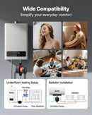 VEVOR LPS25-11PA/180 augstas efektivitātes cirkulācijas sūknis, 117 l/min, maks. pacēlums 11 m, čuguna karstā ūdens recirkulācijas sūknis ar vītņotu pieslēgumu un pretvārstu, klusa darbība mājas apkures sistēmām