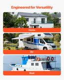 VEVOR hibrīda saules invertors 3000 W, 24 V DC uz 230 V AC, tīras sinusoīdas sprieguma invertors ar lādētāju, iebūvēts 80 A MPPT saules kontrolieris, saderīgs ar svina-skābes un litija akumulatoriem, mājai, kemperim un autonomām sistēmām