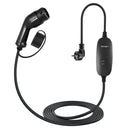 VEVOR pārnēsājamais elektrisko transportlīdzekļu EV lādētājs, tips 2, 10A, 6 m uzlādes kabeli, UK 3 kontaktu spraudnis, IP66 ūdensizturības līmeni, 3kW 250V (IEC 62196-2), ar pārnēsājamo somu, CE