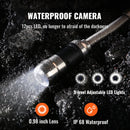 VEVOR kanalizācijas cauruļu inspekcijas kamera, 17,8 cm ekrāns, 1000TVL kamera, 30 m kabelis, ar DVR funkciju, ūdensizturīga IP68 kamera ar 12 regulējamiem LED, 16 GB SD karte kanalizācijai, mājai, ventilācijas caurulēm un santehnikai