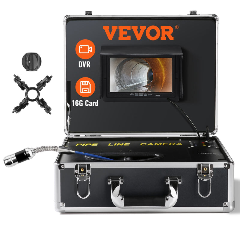 VEVOR Sewer Camera Pipe Inspection Camera | 165 pēdu drenāžas kamera ar 7 collu ekrānu