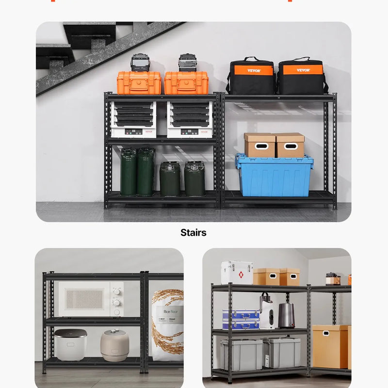 Uzglabāšanas plaukti 5 līmeņu, regulējami, smagas slodzes garāžas plauktu sistēma, 900 kg