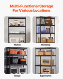 Uzglabāšanas plaukti 5 līmeņu, regulējami, smagas slodzes garāžas plauktu sistēma, 900 kg