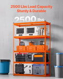 Uzglabāšanas plaukts, 5 līmeņu, 457.2 x 1219.2 x 1828.8 mm, metāla