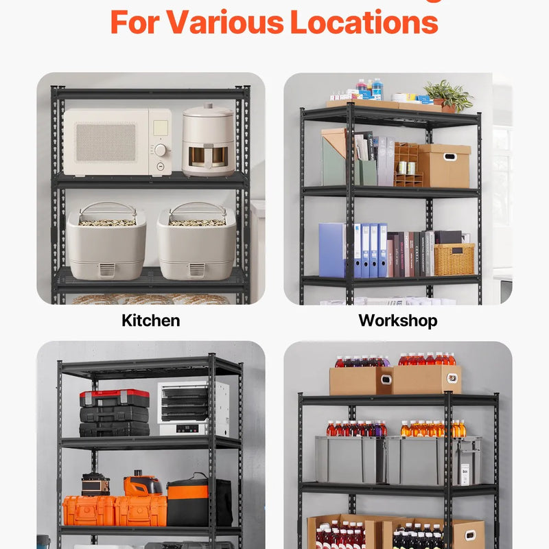 Uzglabāšanas plaukts, 4 līmeņu, 508 × 1016 × 1524 mm, metāla