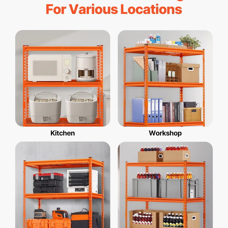 Uzglabāšanas plaukts, 4 līmeņu, 50,8 × 101,6× 152,4 cm, metāla