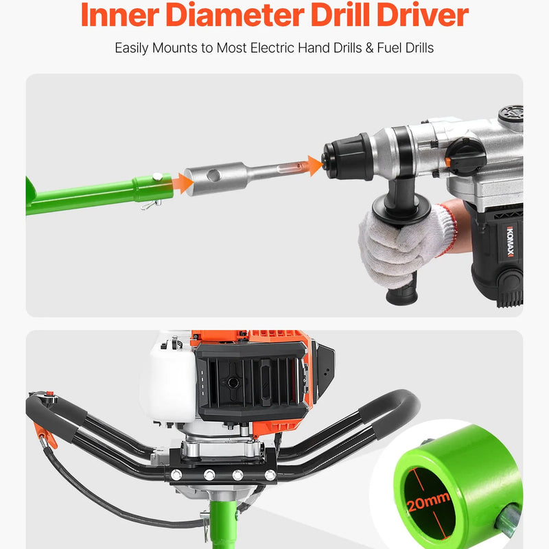 Zemes urbšanas un stādīšanas spirālurbis 12 x 79 cm