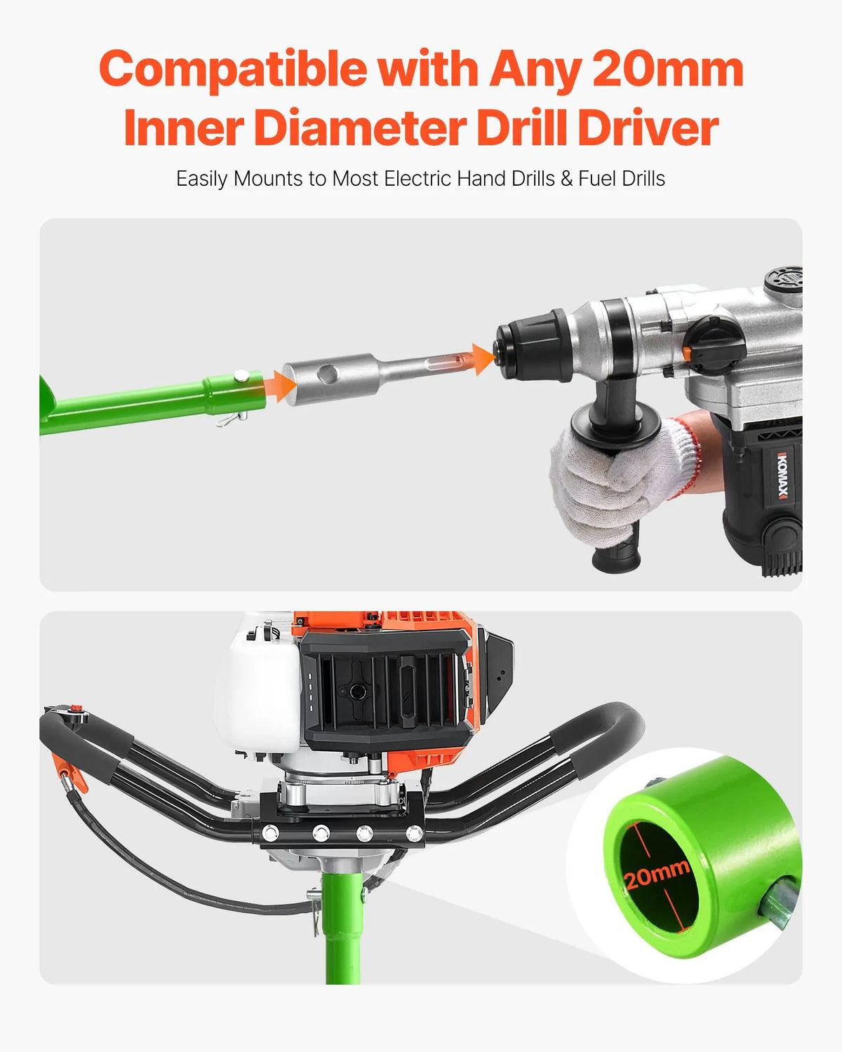 Ground auger and planting spiral drill 12 x 79 cm