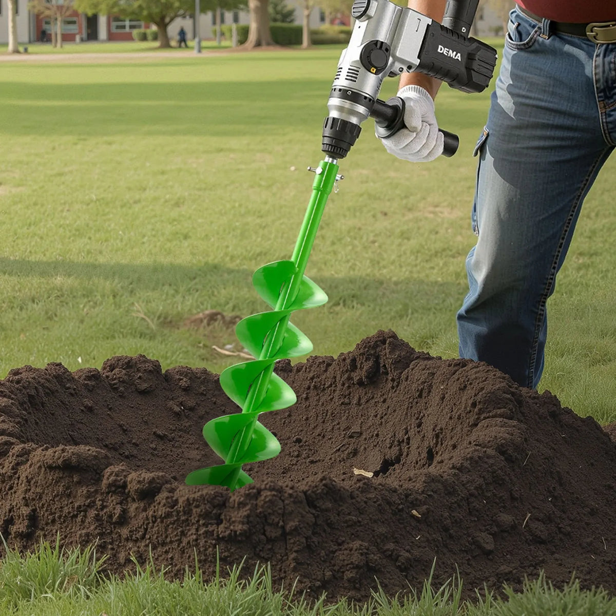 Ground auger and planting spiral drill 12 x 79 cm