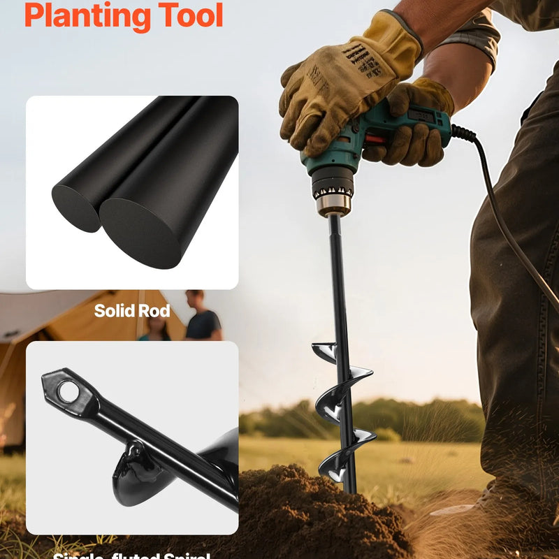 Zemes urbšanas un stādīšanas spirālurbis 40 × 220 mm