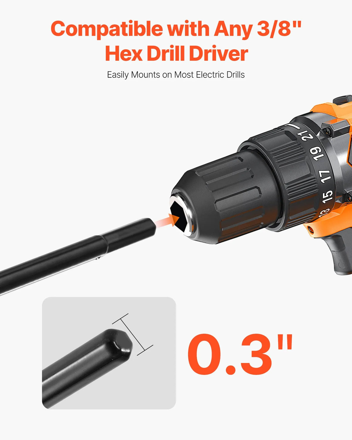 Ground auger drill 40 × 220 mm