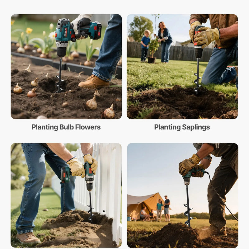 Zemes urbšanas un stādīšanas spirālurbis 40 × 220 mm