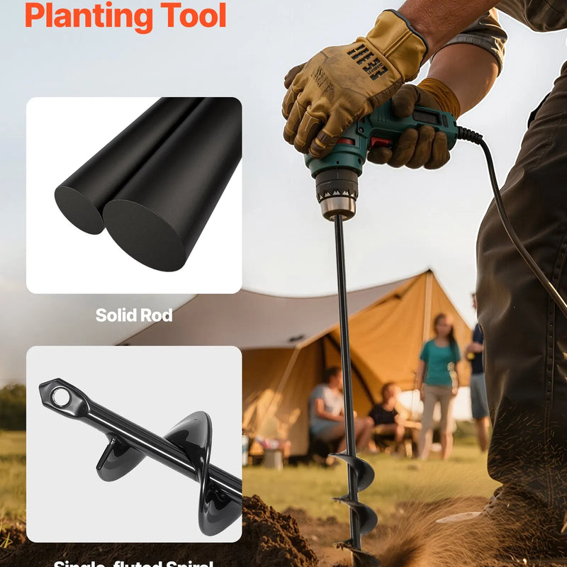 Zemes urbšanas un stādīšanas spirālurbis 40 × 420 mm