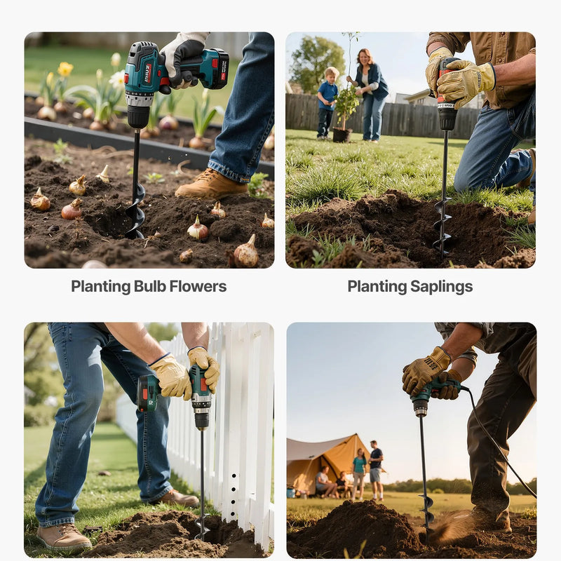 Zemes urbšanas un stādīšanas spirālurbis 40 × 420 mm