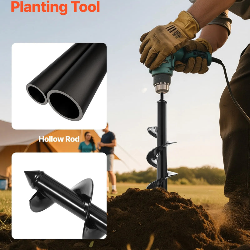 Zemes urbšanas un stādīšanas spirālurbis 80 × 290 mm