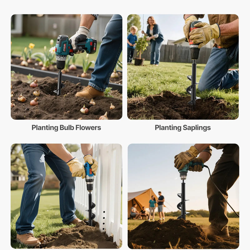 Zemes urbšanas un stādīšanas spirālurbis 80 × 290 mm