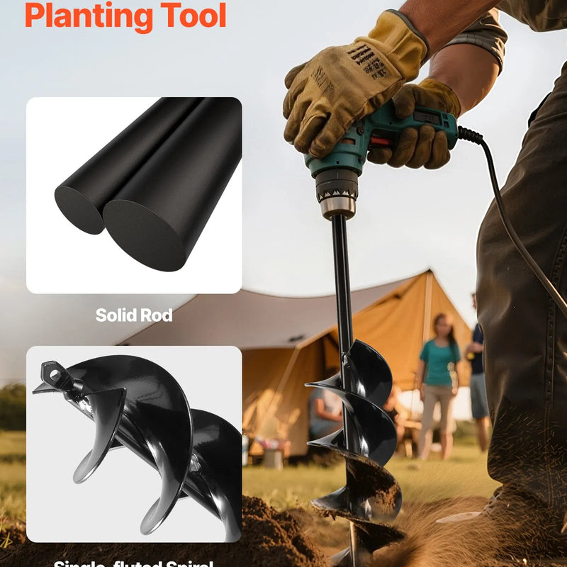 Zemes urbšanas un stādīšanas spirālurbis 80 × 410 mm