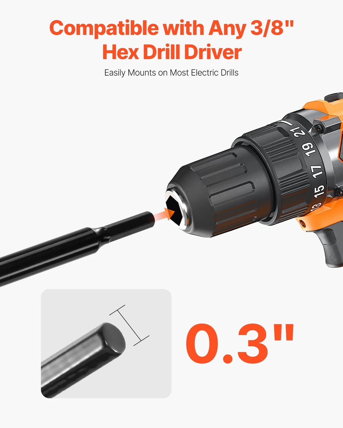 Ground auger drill 80 × 410 mm