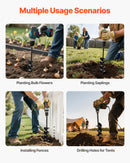 Zemes urbšanas un stādīšanas spirālurbis 80 × 410 mm