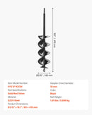 Zemes urbšanas un stādīšanas spirālurbis 80 × 410 mm