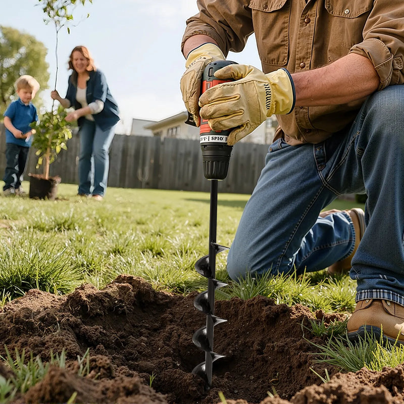 Zemes urbšanas un stādīšanas spirālurbis 80 × 600 mm