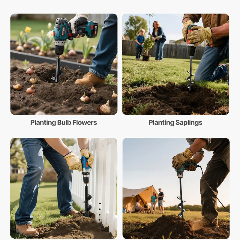 2 габ. урбья узгали 300 мм или 220 мм zemes spirālveida bedrīšu rakšanai