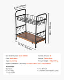 VEVOR 2 līmeņu kafijas bāra organizators ar 12 pārvietojamiem āķiem un krūžu turētāju galda virsmai