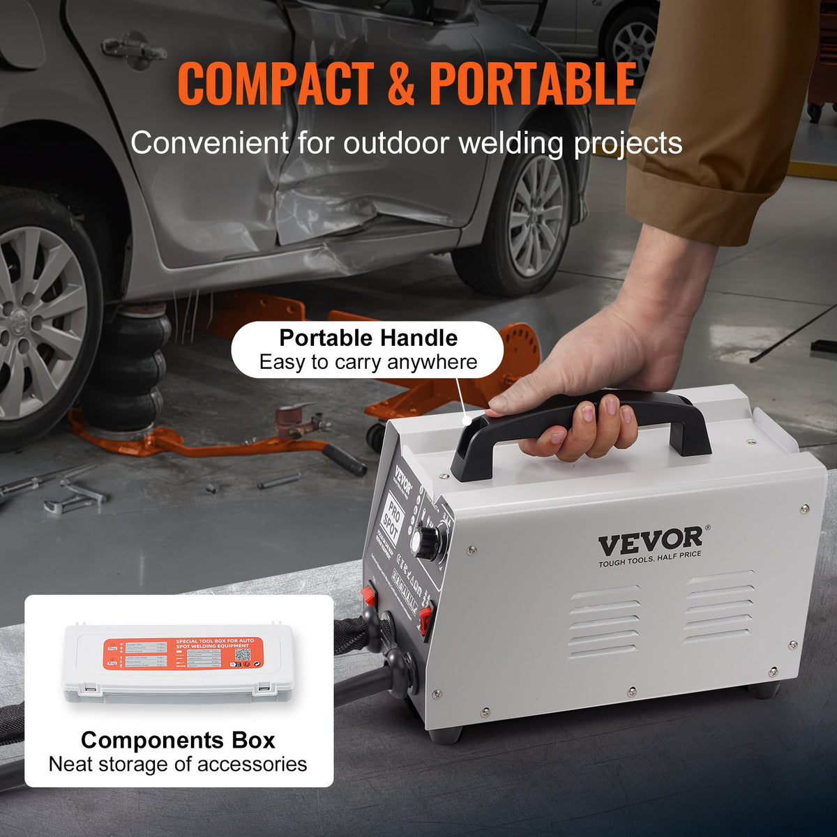 VEVOR Spot Welding and Dent Repair Machine 1.8 kW with 7 Modes for Auto Body