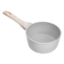 1,5 l katliņš ar nelīpošo pārklājumu un rūdīta stikla vāku, daudzfunkcionāls ar noņemamu rokturi, piemērots indukcijas plītīm, balts