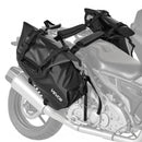 VEVOR motocikla sānu somas, 28 l (14 l x 2) lielas ietilpības motocikla sānu bagāžas somas, saderīgas ar lielāko daļu motociklu, ūdensizturīga āra motocikla bagāžas uzglabāšanas pleca soma ar apakšējo stiprinājuma siksnu, melna - ZEMLETES.LV