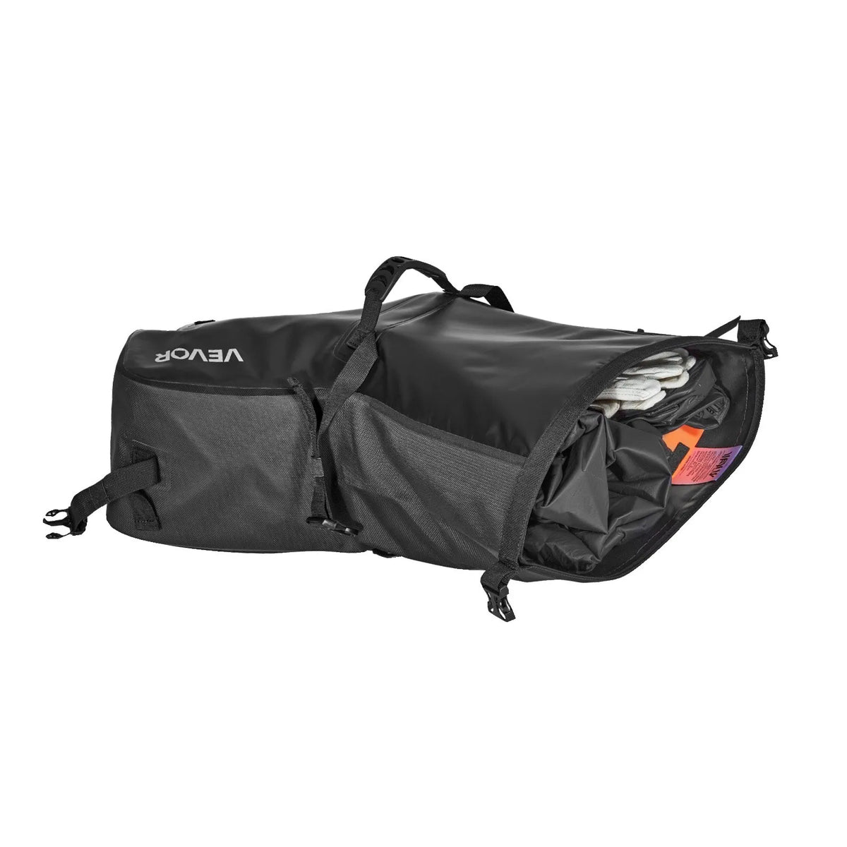 VEVOR motocikla sānu somas, 28 l (14 l x 2) lielas ietilpības motocikla sānu bagāžas somas, saderīgas ar lielāko daļu motociklu, ūdensizturīga āra motocikla bagāžas uzglabāšanas pleca soma ar apakšējo stiprinājuma siksnu, melna - ZEMLETES.LV