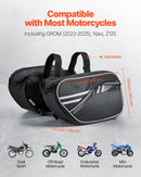 VEVOR motocikla sānu soma, 30 l (15 l x 2) ietilpīga motocikla sānu bagāžas soma ar ūdensnecaurlaidīgu lietus pārsegu un stiprinājuma siksnām, saderīga ar lielāko daļu motociklu, āra sporta motocikla bagāžas uzglabāšanas soma, melna - ZEMLETES.LV