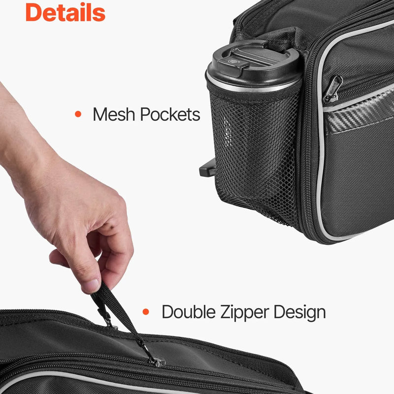 VEVOR motocikla sānu soma, 30 l (15 l x 2) ietilpīga motocikla sānu bagāžas soma ar ūdensnecaurlaidīgu lietus pārsegu un stiprinājuma siksnām, saderīga ar lielāko daļu motociklu, āra sporta motocikla bagāžas uzglabāšanas soma, melna - ZEMLETES.LV