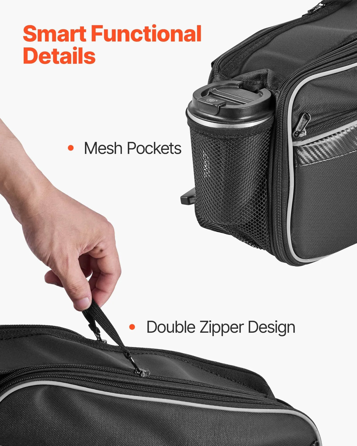 VEVOR motocikla sānu soma, 30 l (15 l x 2) ietilpīga motocikla sānu bagāžas soma ar ūdensnecaurlaidīgu lietus pārsegu un stiprinājuma siksnām, saderīga ar lielāko daļu motociklu, āra sporta motocikla bagāžas uzglabāšanas soma, melna - ZEMLETES.LV
