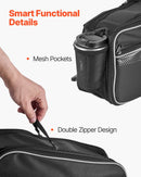 VEVOR motocikla sānu soma, 30 l (15 l x 2) ietilpīga motocikla sānu bagāžas soma ar ūdensnecaurlaidīgu lietus pārsegu un stiprinājuma siksnām, saderīga ar lielāko daļu motociklu, āra sporta motocikla bagāžas uzglabāšanas soma, melna - ZEMLETES.LV