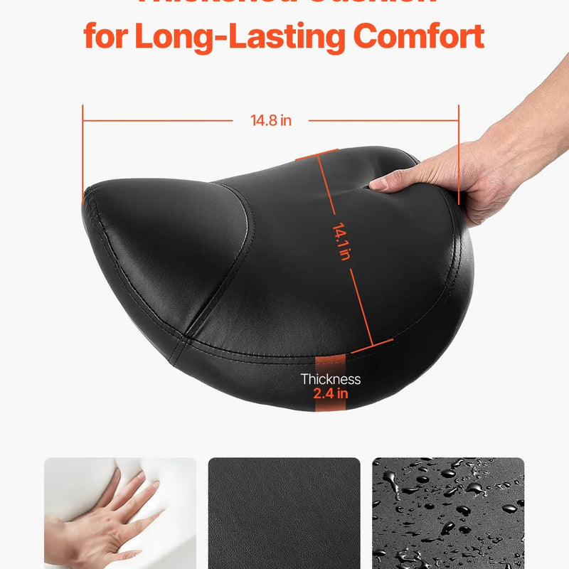VEVOR ergonomiska seglu taburete ar riteņiem, regulējamu augstumu, biezu PU ādas sēdekli un 204 kg slodzi, salonam, spa, masāžai, tetovēšanai un klīnikai, melna
