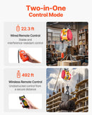 VEVOR 2 vienā elektriskā vinča ar trosi, celtspēja 500 kg, jauda 1800 W, pacelšanas augstums 30 m, ātrums 11 m/min, vadu un bezvadu pults, paredzēta celšanai un vilkšanai