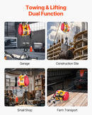 VEVOR 2 vienā elektriskā vinča ar trosi, celtspēja 500 kg, jauda 1800 W, pacelšanas augstums 30 m, ātrums 11 m/min, vadu un bezvadu pults, paredzēta celšanai un vilkšanai