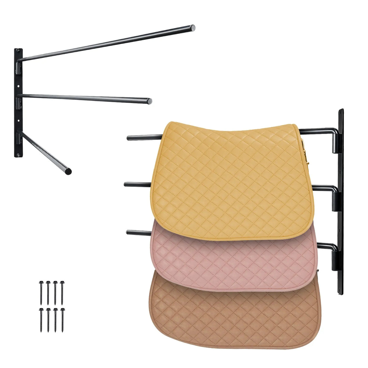 VEVOR Wall-Mounted Bracket Stands with 3 Extendable Holders, 2-Piece Set, 78 × 76 × 14 cm