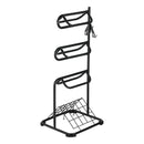 VEVOR brīvi stāvošs seglu statīvs 76 × 76 × 174 cm, 3 līmeņu seglu turētājs ar noņemamām un rotējošām sekcijām, izturīgs seglu un segu turētājs angļu un rietumu tipa segliem ekipējuma telpas organizēšanai