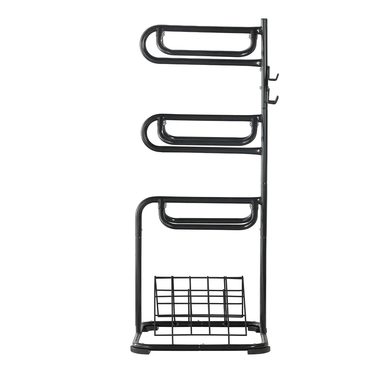 VEVOR Freestanding 3-Tier Saddle Rack with Rotating Sections, 76 × 76 × 174 cm