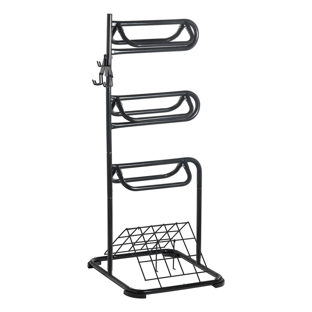 VEVOR Freestanding 3-Tier Saddle Rack with Rotating Sections, 76 × 76 × 174 cm