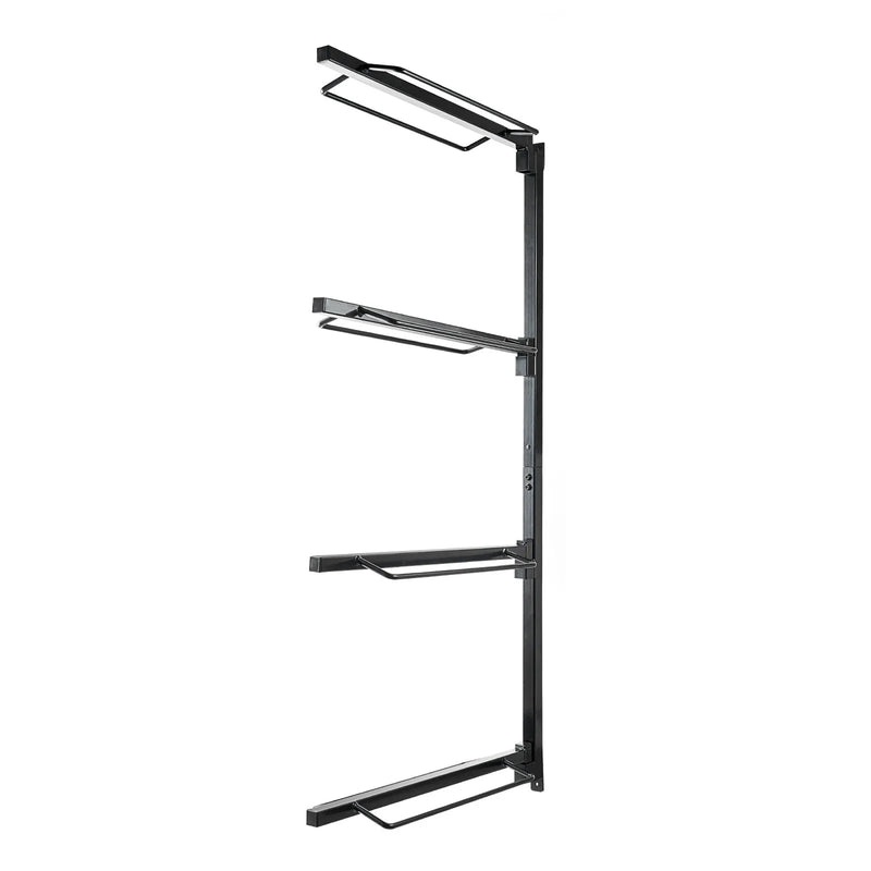 VEVOR sienas seglu statīvs 61 × 18 × 132 cm, četrpakāpju izturīgs seglu turētājs angļu un rietumu tipa segliem ar segu turētāju, stallīša un ekipējuma telpas organizācijai