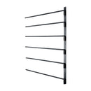 VEVOR sienas seglu statīvs 78 × 76 × 14 cm, izvirzāms 6 līmeņu seglu turētājs, vietu taupošs seglu, segu un jāšanas piederumu glabāšanas statīvs ekipējuma telpai vai treilerim