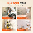 VEVOR sienas seglu statīvs 78 × 76 × 14 cm, izvirzāms 6 līmeņu seglu turētājs, vietu taupošs seglu, segu un jāšanas piederumu glabāšanas statīvs ekipējuma telpai vai treilerim